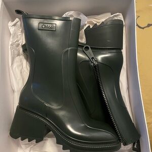 Chloe Dark Green Rain Boots